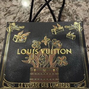 Louis Vuitton Black and Gold holiday shopping bag